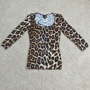 ✨NWT✨Just Cavalli Leopard Stretch Jersey Top